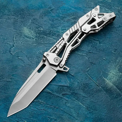 1pc Multifunctional Mechanical Knife  Survival  Stainless Steel Folding