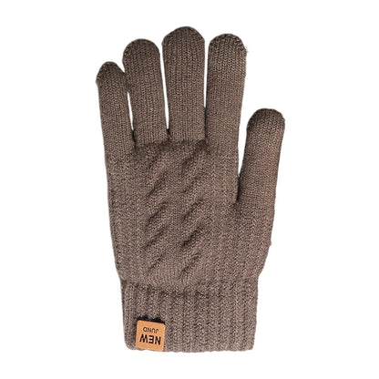 Men's Winter Touchscreen Gloves Solid Color Warm Thick Plush Riding Gloves for Cycling Running Driving Hiking MIAO-US