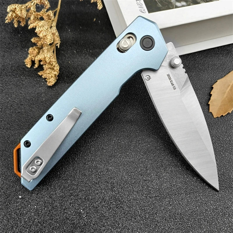 Portable Folding Knife  Steel Blade T6 Aluminum Handle Outdoor Camping Survival Hunting Knife E Tool, Men's Gift