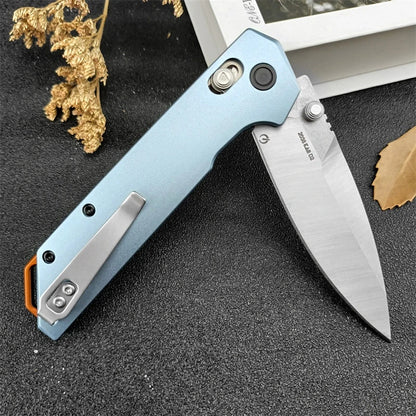 Portable Folding Knife  Steel Blade T6 Aluminum Handle Outdoor Camping Survival Hunting Knife E Tool, Men's Gift