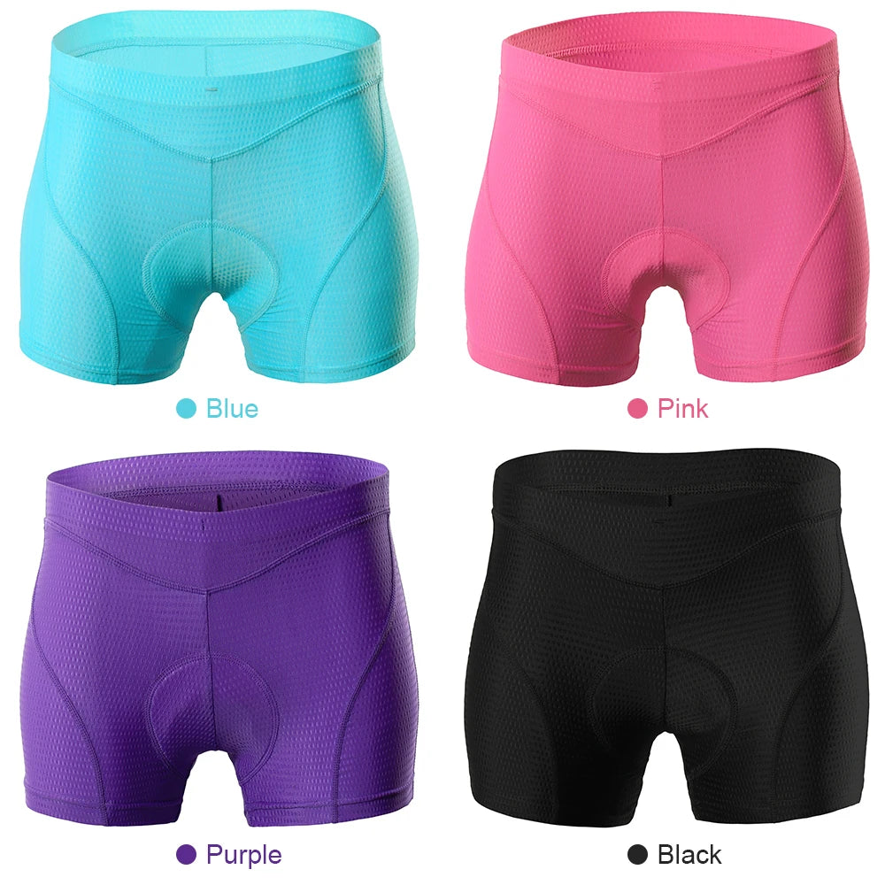 Women Bike Underwear 3D Padded MTB Bicycle Cycle Biking Underwear Shorts