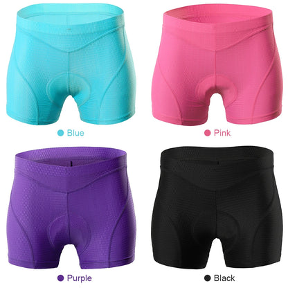 Women Bike Underwear 3D Padded MTB Bicycle Cycle Biking Underwear Shorts