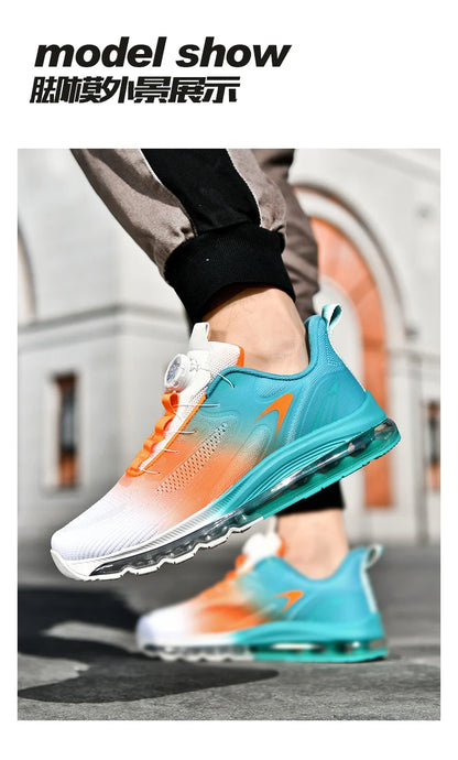 Men's shock-absorbing sports shoes, men's anti slip walking shoes, lightweight and breathable running shoes, sports and fitness