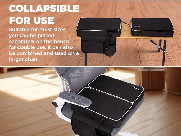 Heated Seat Cushion Seat, 3 Heating Levels, Foldable and Removable, Quick Heating