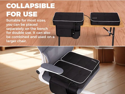 Heated Seat Cushion Seat, 3 Heating Levels, Foldable and Removable, Quick Heating