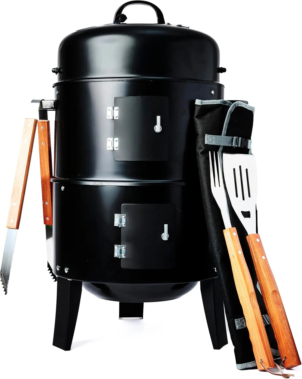 16 Gallon, Double Open-Ended Barrel Durable, High-Temperature Powder Coat Rated Up To 900 Degrees
