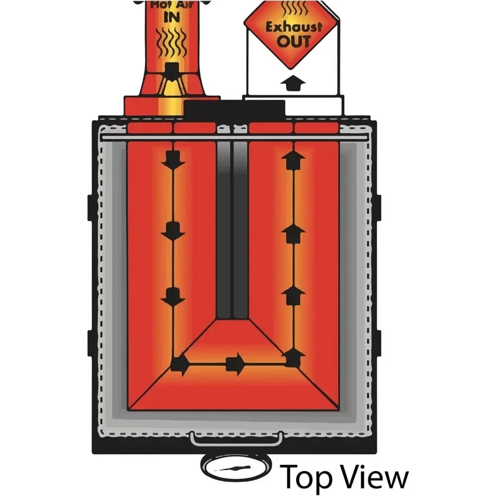.9-gal Bayou Fryer Features Stainless Cart w/Side Shelf Three Mesh Baskets Fry Thermometer