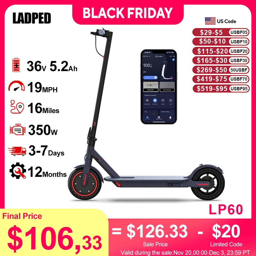 Electric Scooter 350W 25KM/H APP Smart Control  8.5inch tire Folding Electric Scooter 20KM Max Range for Adult