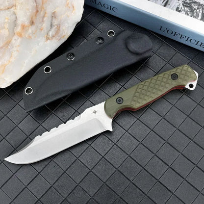 Portable Straight Knife Steel Blade Handle, Outdoor Camping Wilderness Survival Hunting Knife Men's Gift