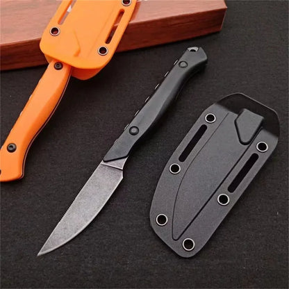Portable Small Straight Knife Steel Blade Nylon Fiber Handle Outdoor Camping Survival Hunting Knife