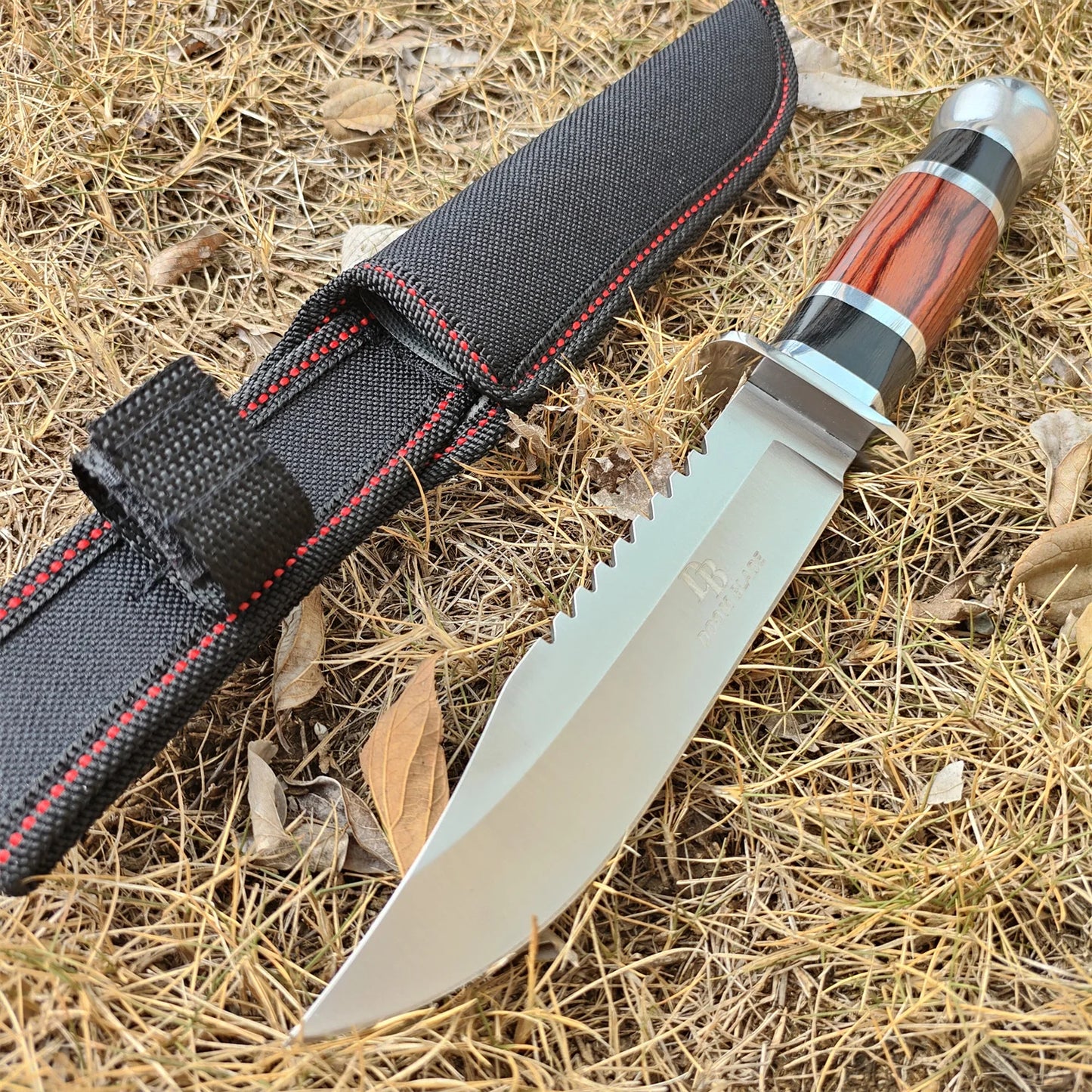 Stainless Steel Fixed Blade - Outdoor Survival & Camping Tool with Aluminum Handle