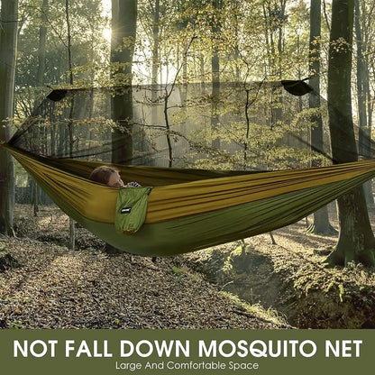 Large Camping Hammo With Mosquito Net 2 Person