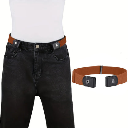 Elastic Belt Without Buckle Canvas Women Belt Stretch